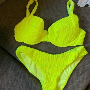 Vetchy Neon Textured Bikini Set